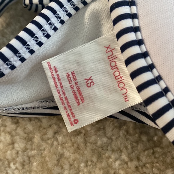 Navy Stripe Bikini Top - Picture 3 of 3